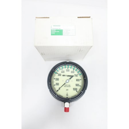 Mcdaniel Controls 4-1/2In 1/4In 0-1000Psi Npt Pressure Gauge MPB/SAKG AB11221